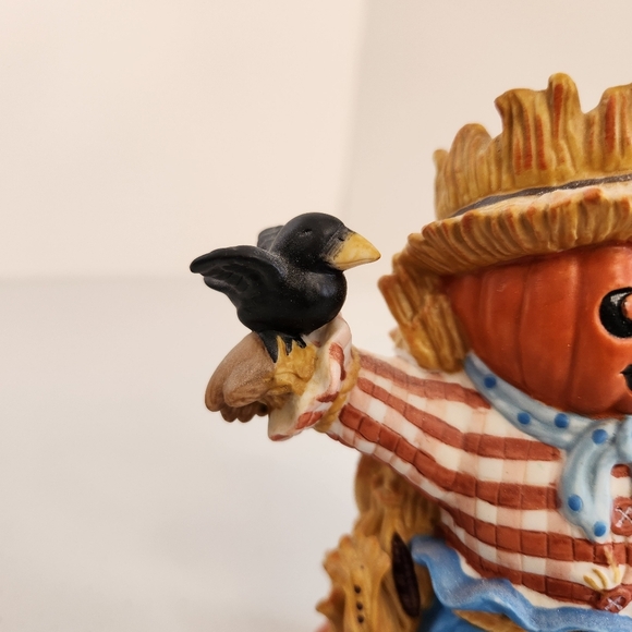 Partylite Scarecrow Reed Diffuser Holder Halloween Fall Pumpkin Home Decor Crow - Picture 7 of 11